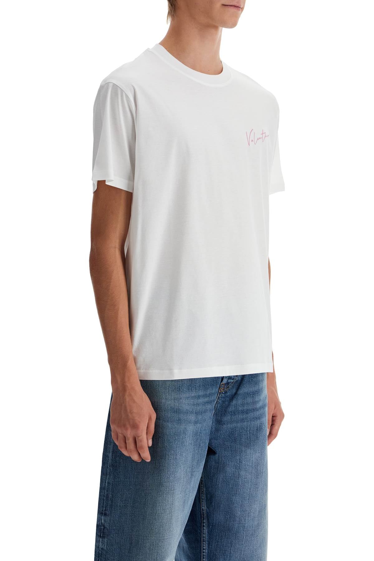 Valentino Garavani T-Shirt With Embroidery And Print Design