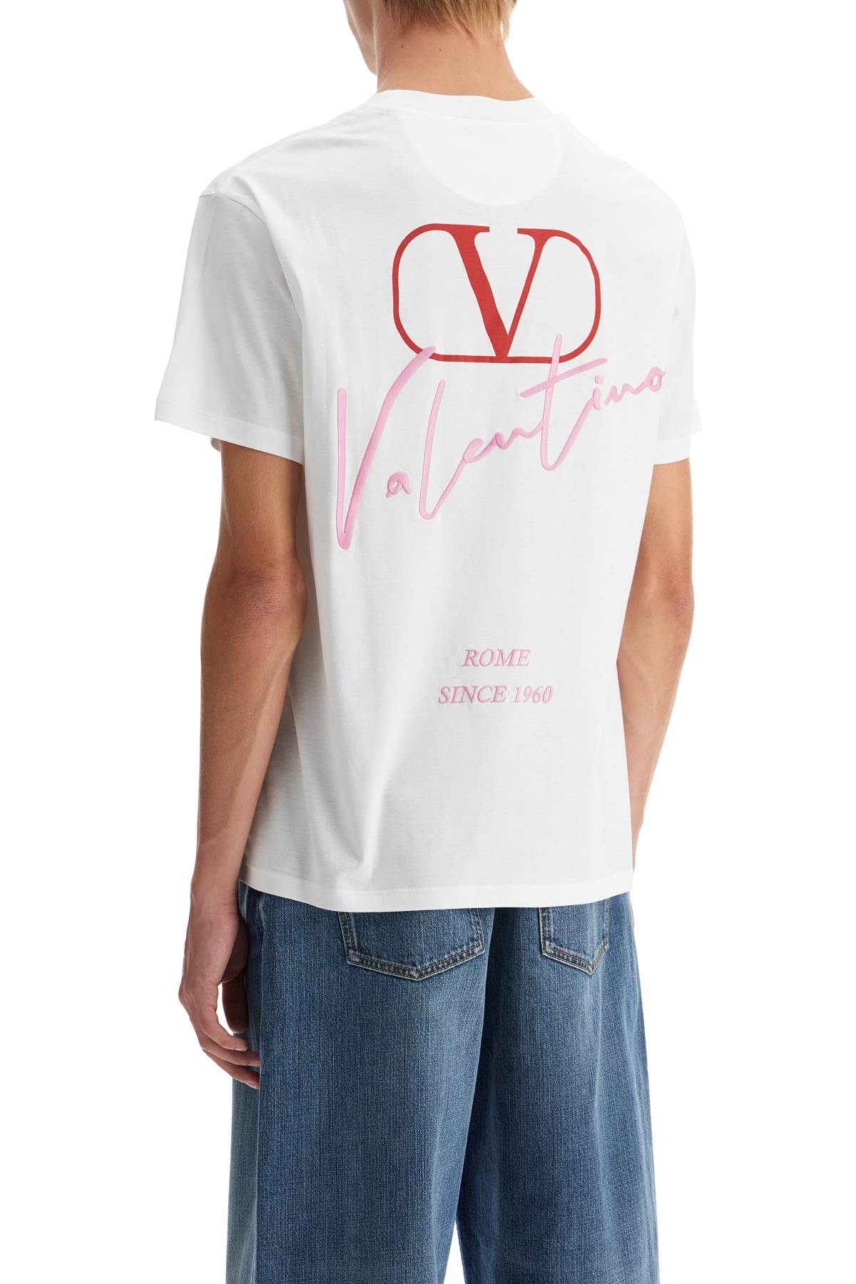 Valentino Garavani T-Shirt With Embroidery And Print Design