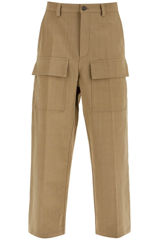 Valentino Garavani Cargo Canvas Pants In Italian Style