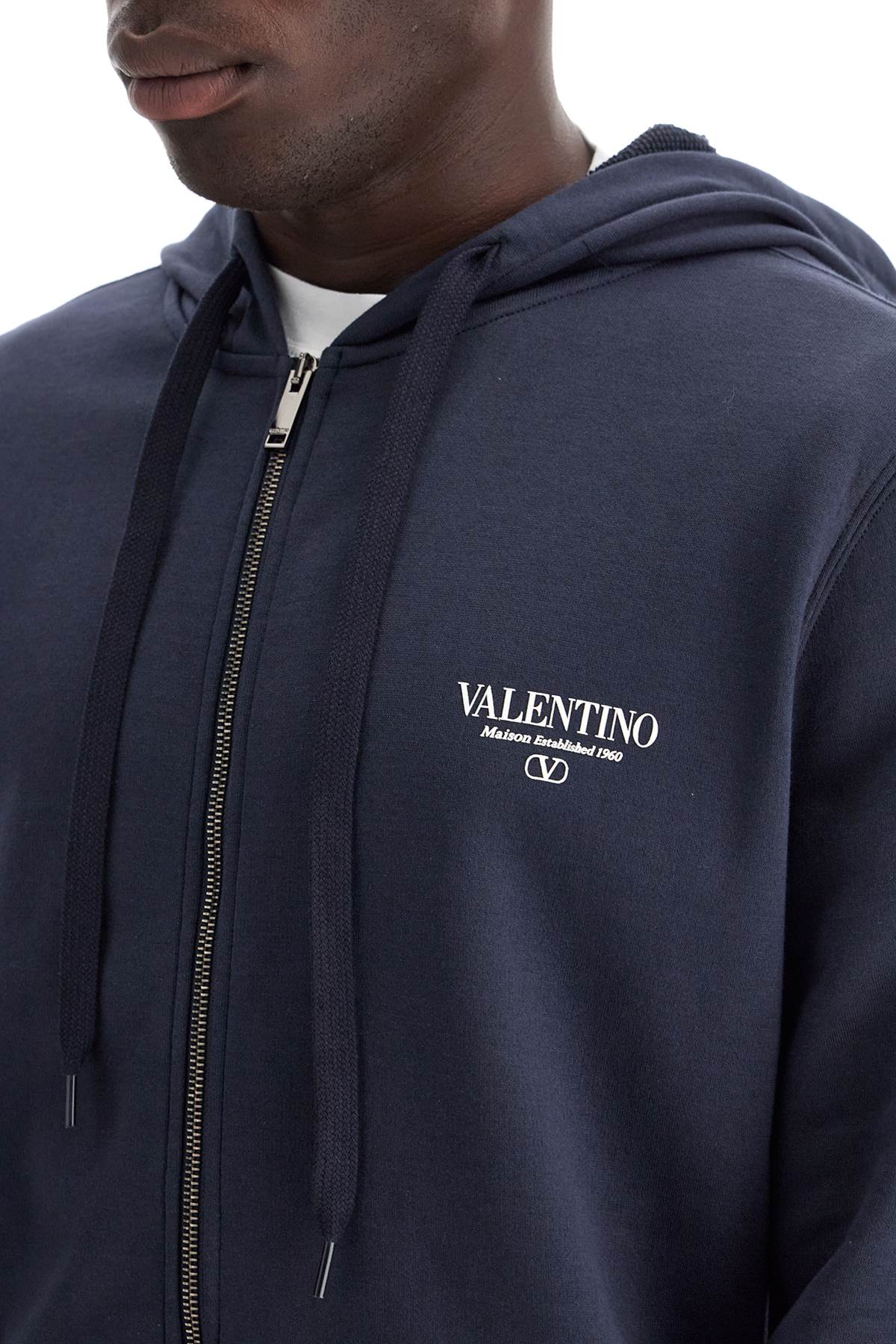 Valentino Garavani Full Zip Sweatshirt With Logo Print