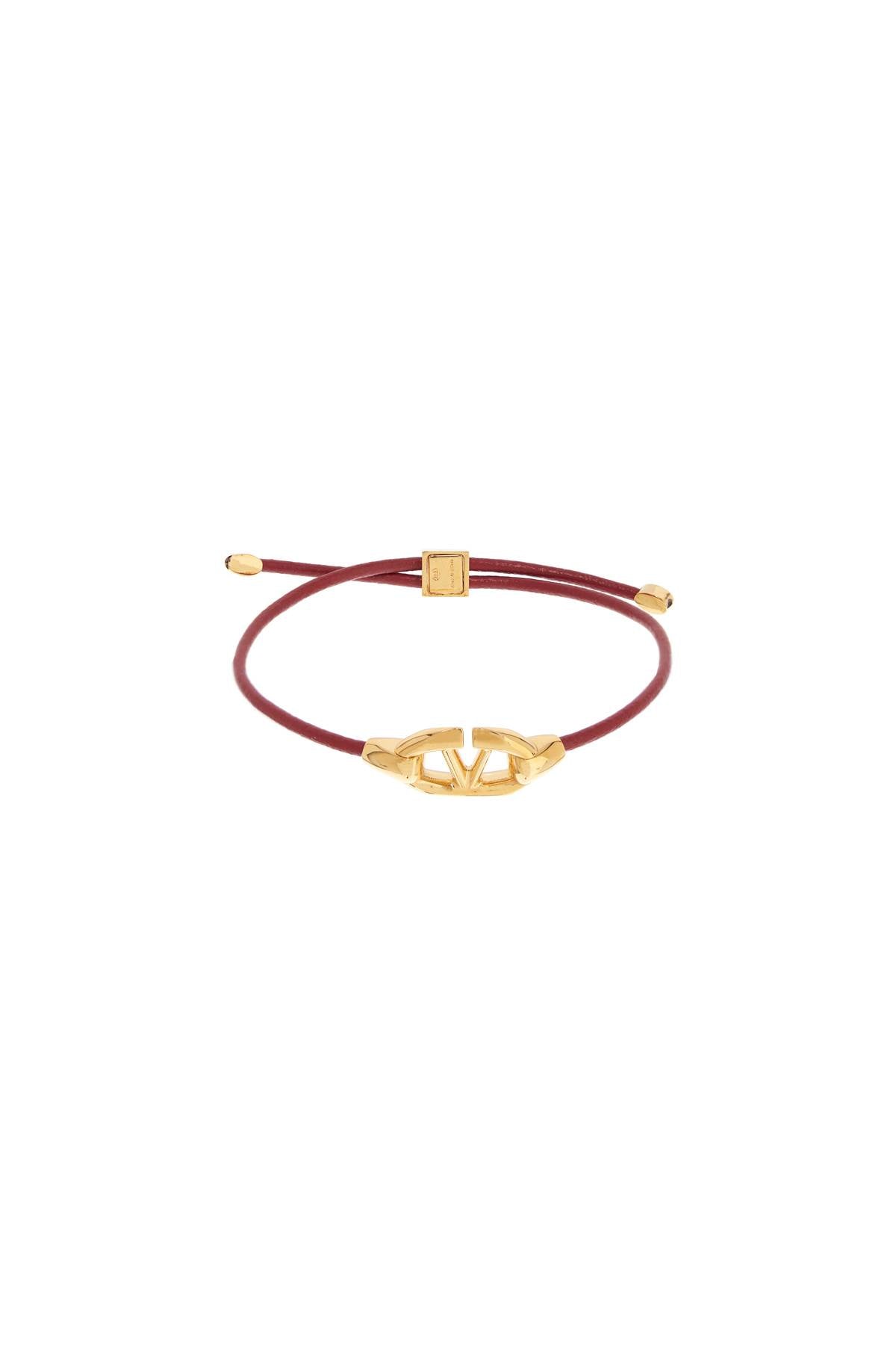 Valentino Garavani Leather Vlogo Bracelet The Bold