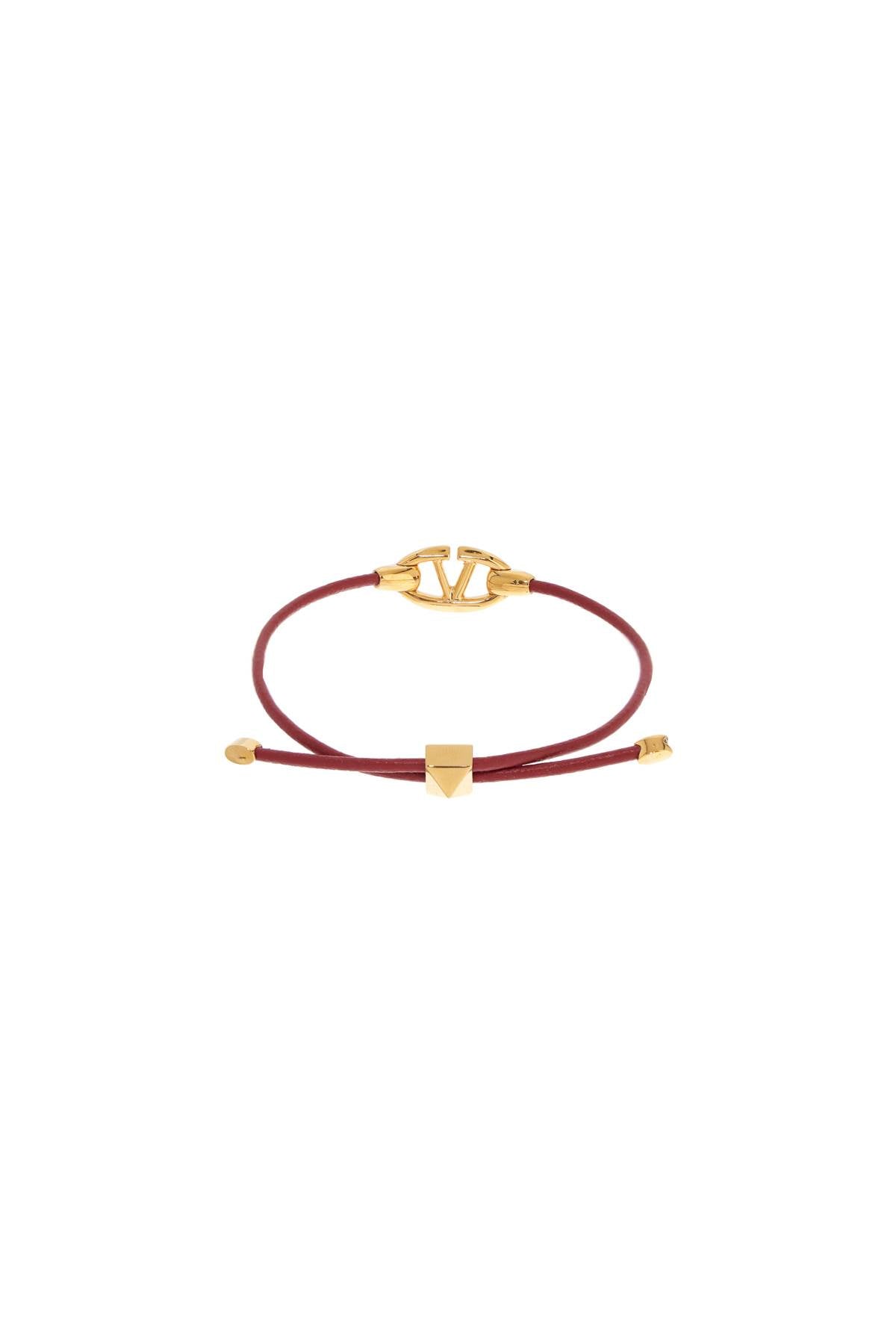 Valentino Garavani Leather Vlogo Bracelet The Bold