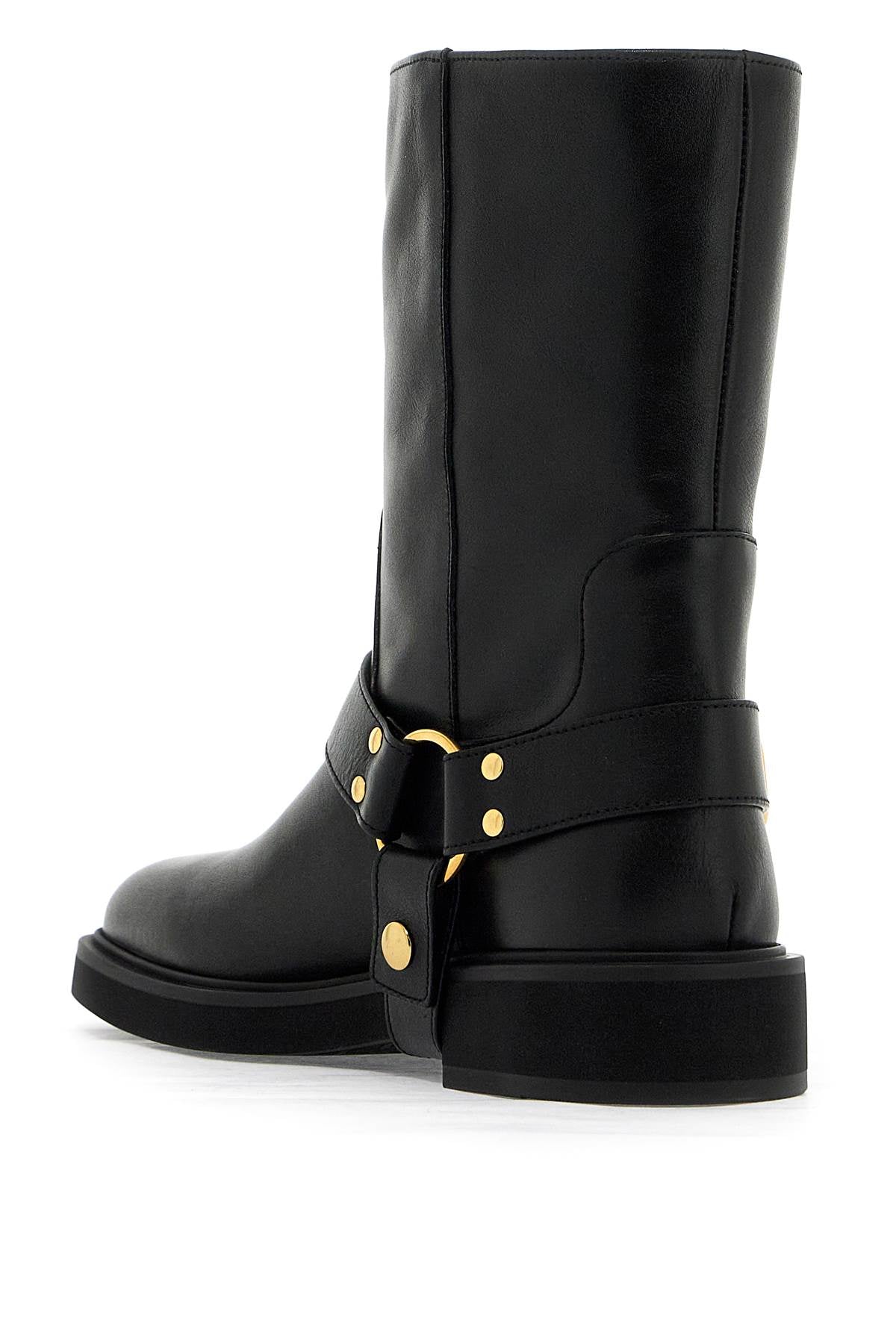 Valentino Garavani Vlogo Signature Leather Biker Boots