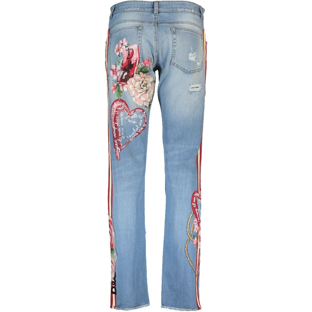 NWT Dolce & Gabbana Tiger Floral Jeans Prints & Embroideries IT 42 M