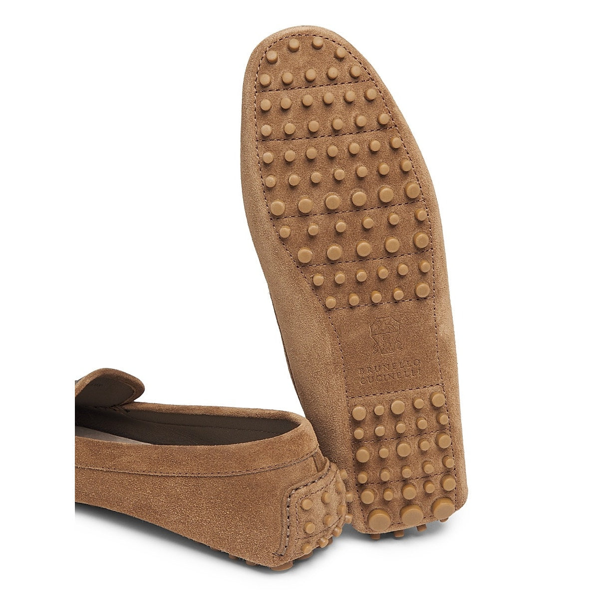 Brunello Cucinelli Monili Suede Moccasins Penny Loafers driving shoes