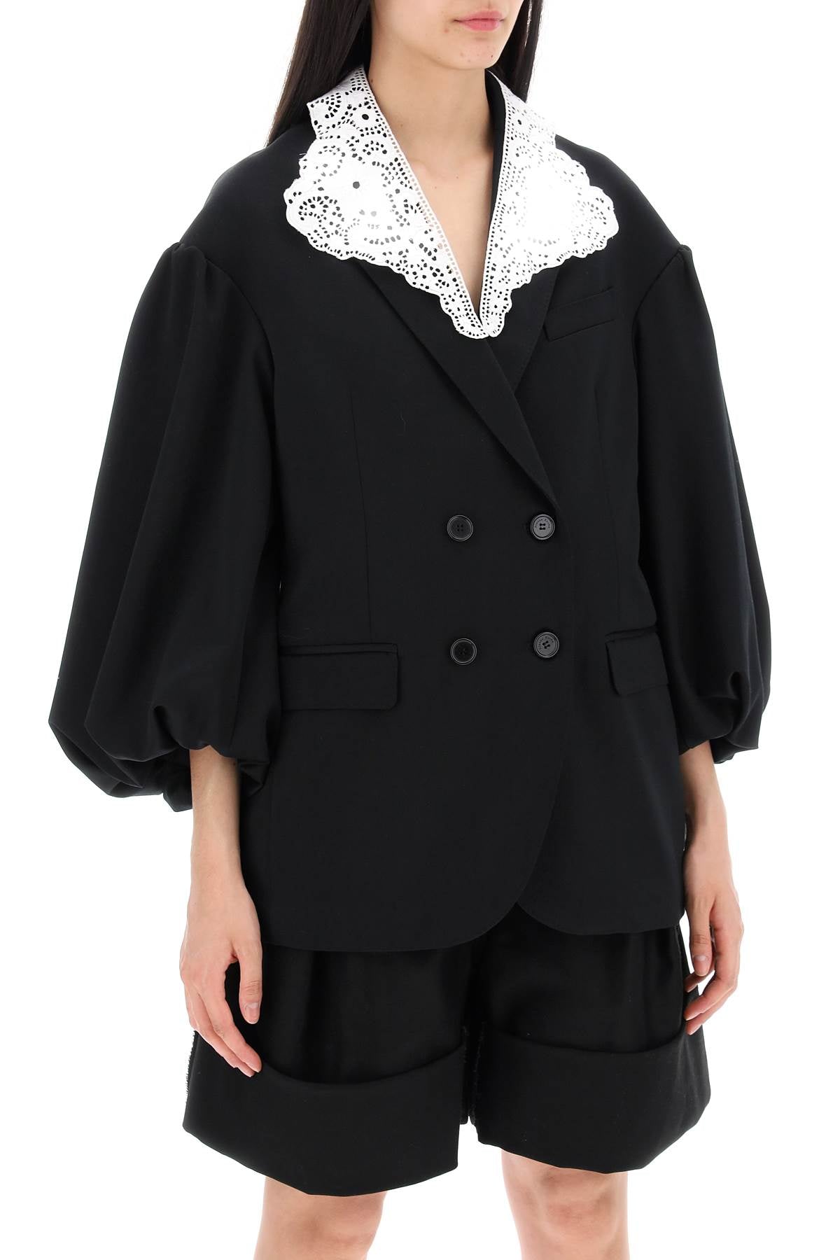 Simone Rocha Oversized Blazer With Lace