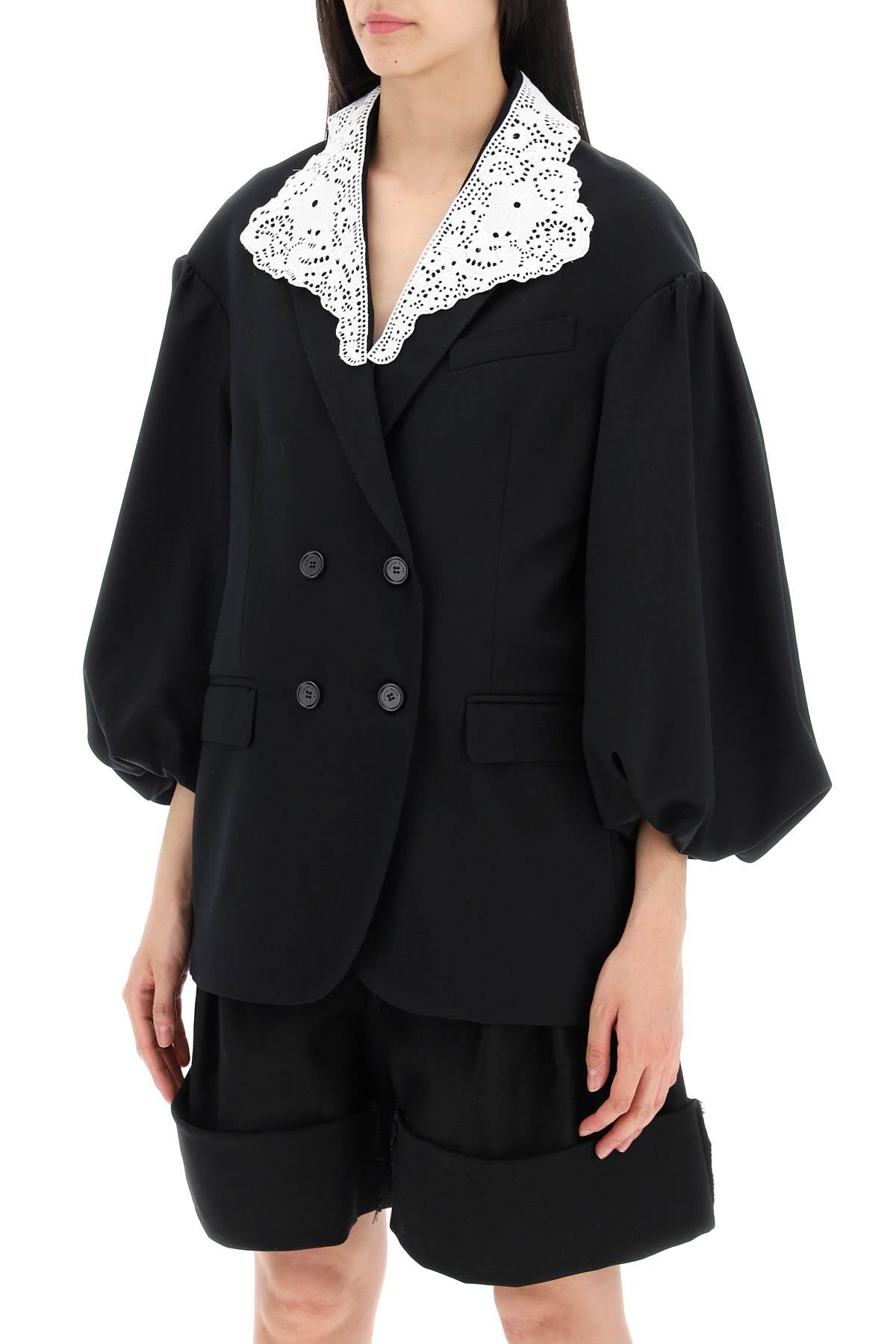 Simone Rocha Oversized Blazer With Lace