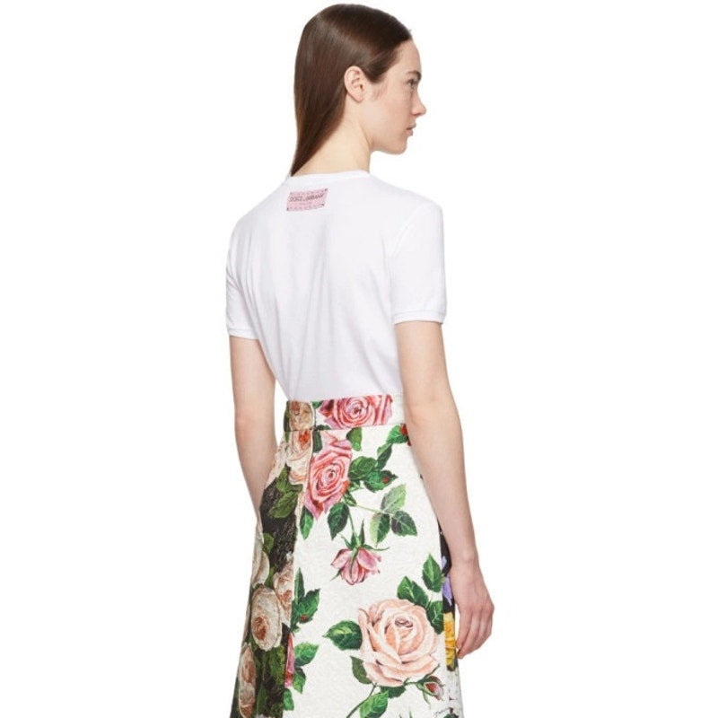 NWT Dolce & Gabbana White Fashion Explosion T-shirt  IT 36