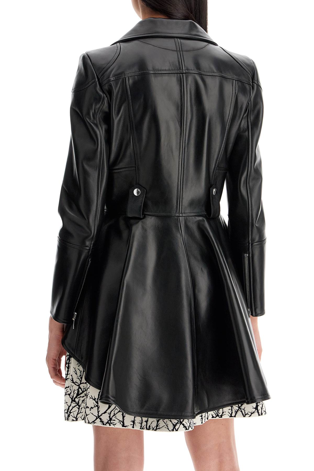 Alexander Mcqueen Peplum Leather Biker Jacket