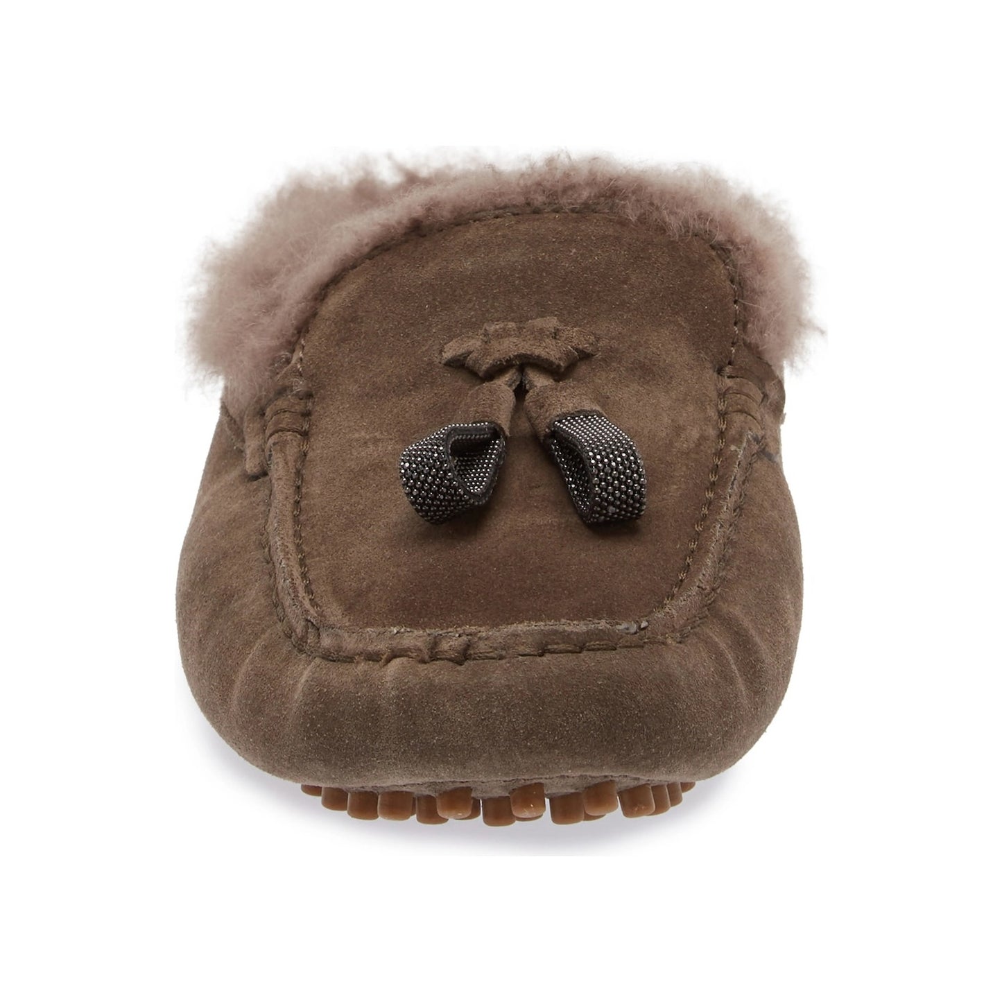 Brunello Cucinelli Monili-embellished Shearling Mule Slippers