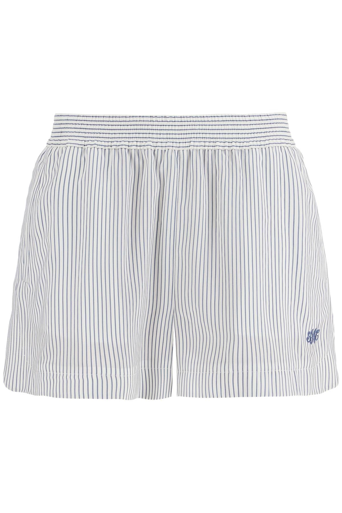 Stella Mccartney Striped Silk Shorts In A