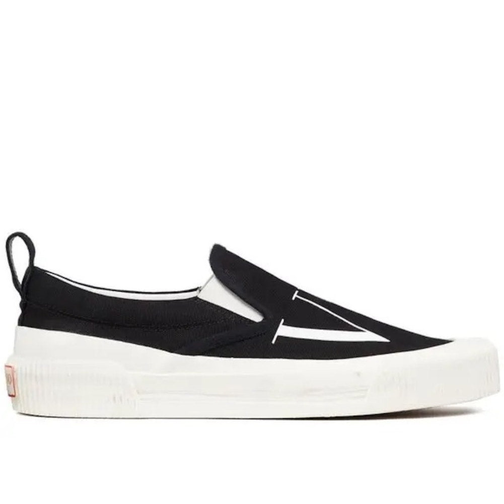 Valentino Garavani  Black Vltn Canvas Slip-on Sneakers