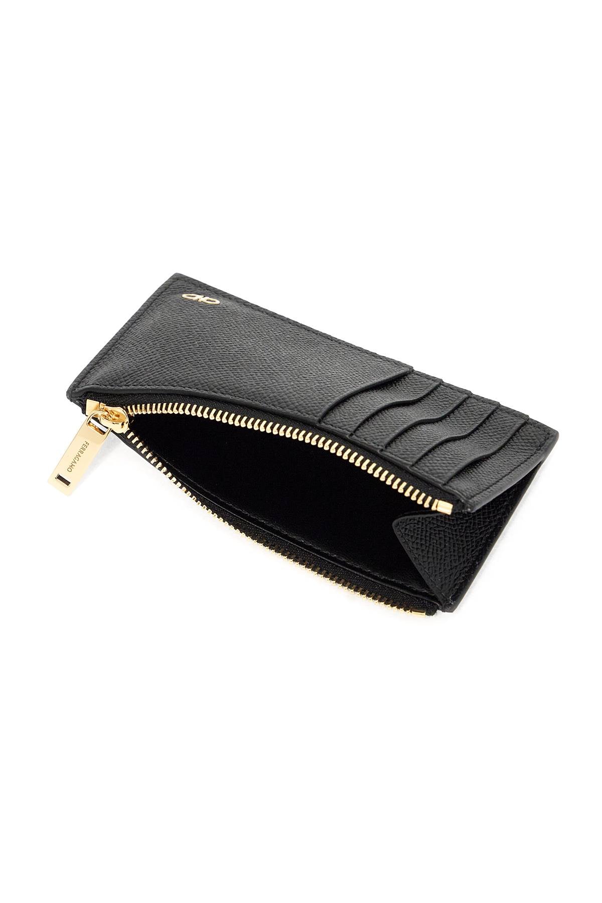 Ferragamo Hammered Leather Card Holder