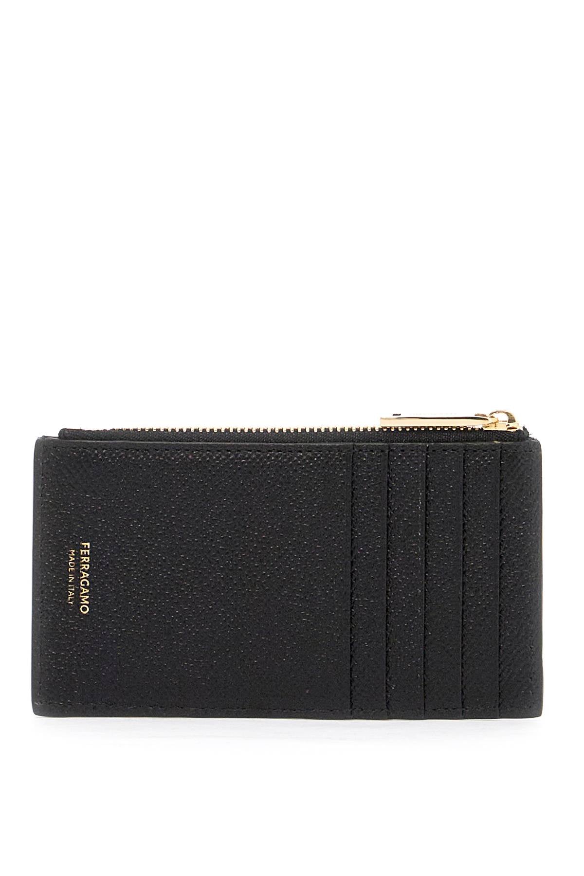 Ferragamo Hammered Leather Card Holder