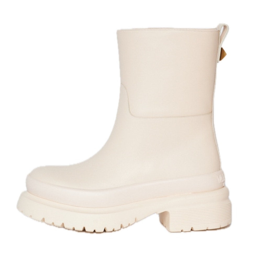 Valentino Garavani  Off-White Roman Stud Ankle Boots Ivory 37