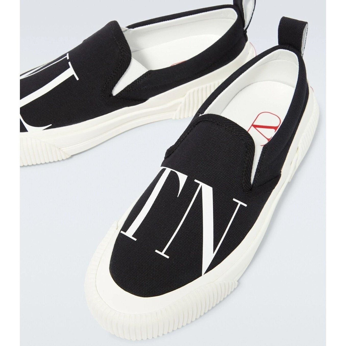 Valentino Garavani  Black Vltn Canvas Slip-on Sneakers