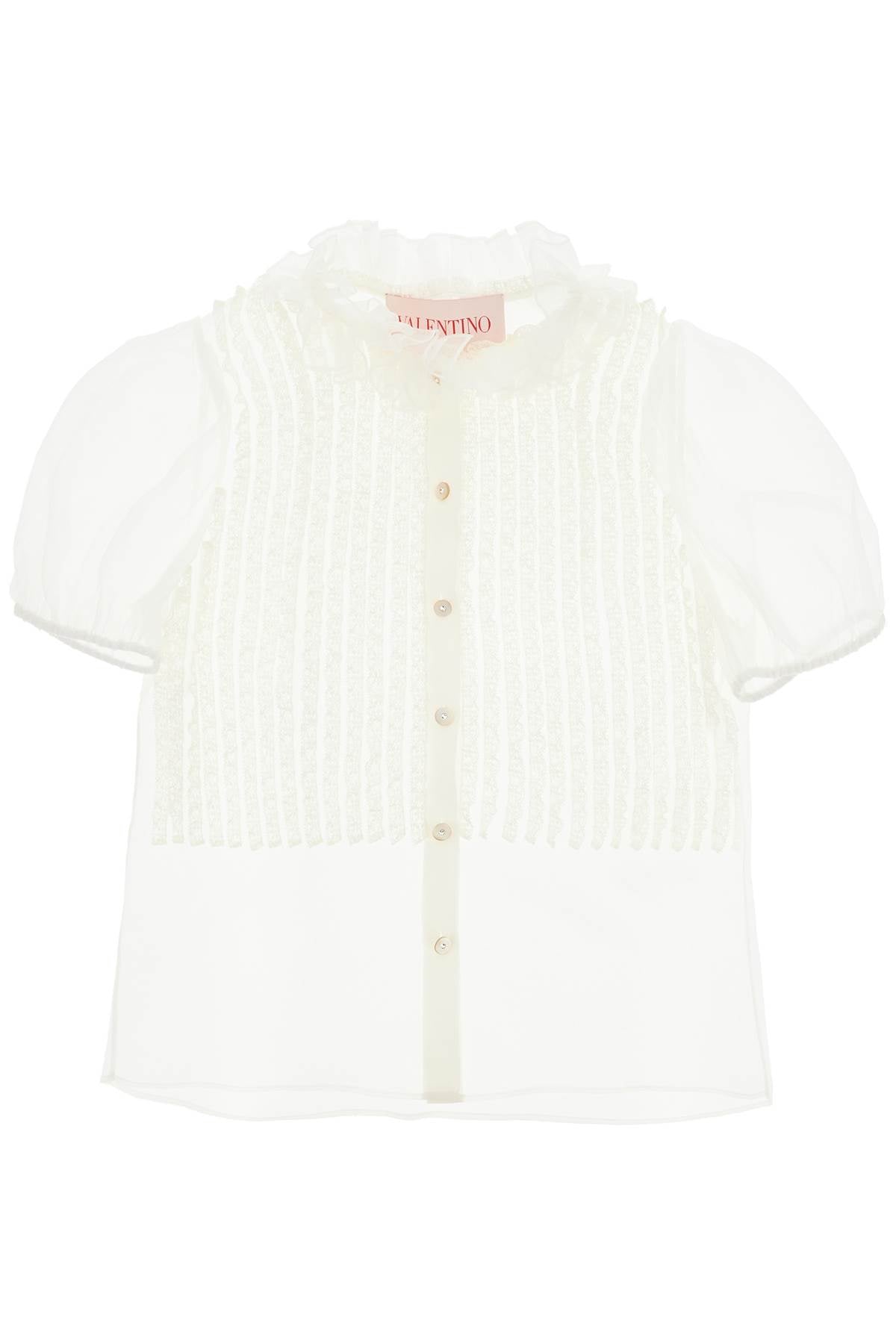 Valentino Garavani Short-Sleeved Chiffon Blouse