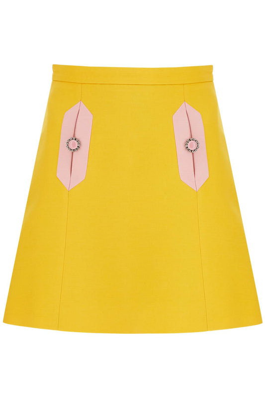 Valentino Garavani Wool And Silk Mini Skirt