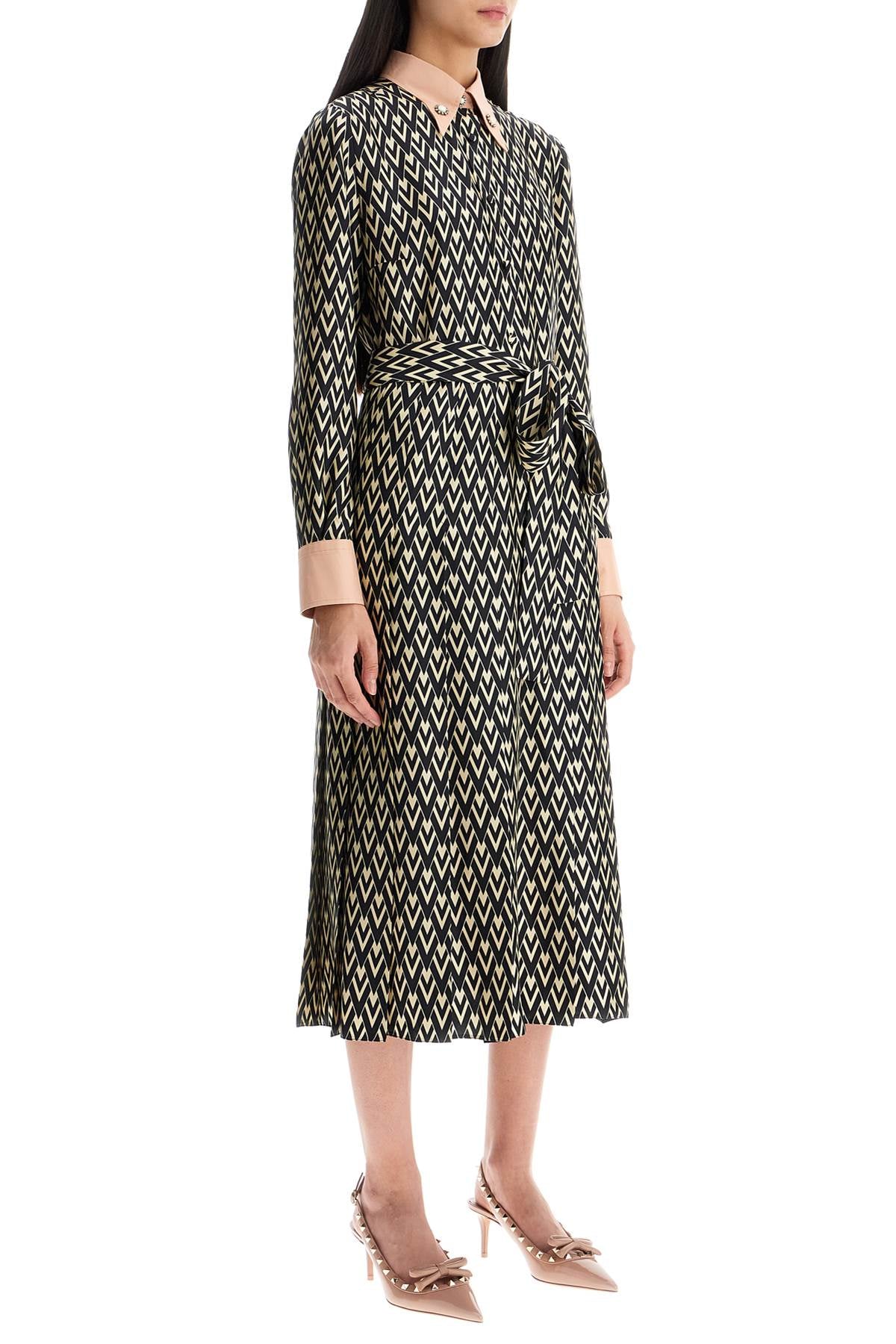 Valentino Garavani Este\N\Nmidi Twill Dress With All The