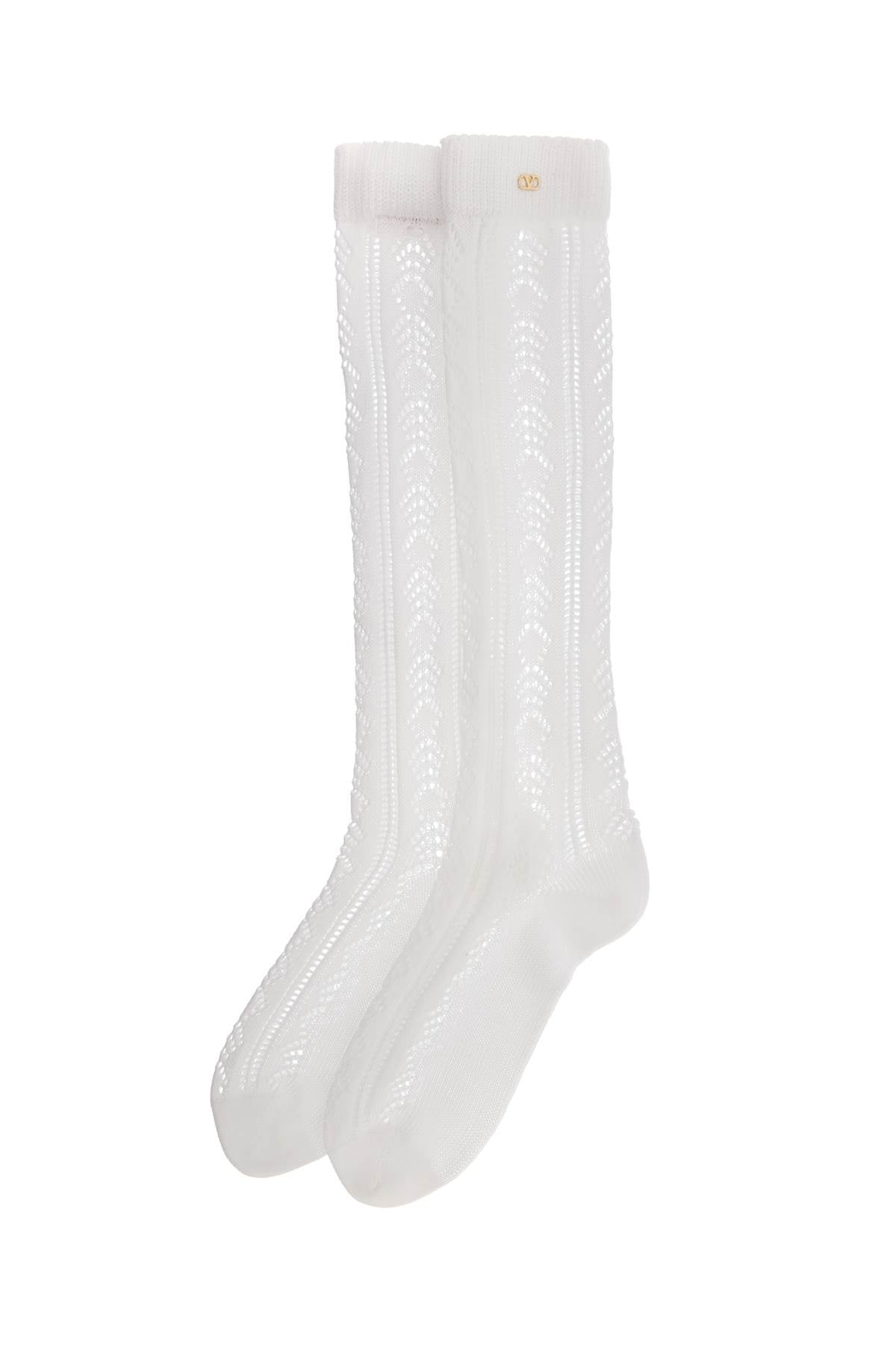 Valentino Garavani Cotton Perforated Socks For