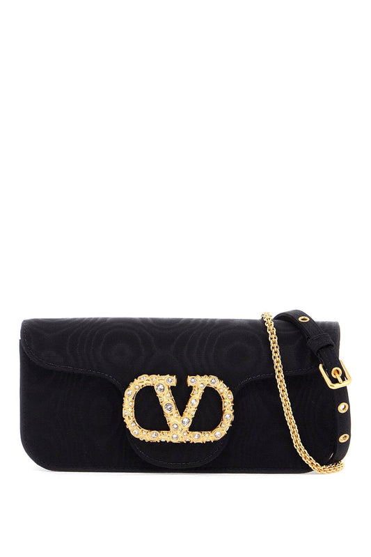 Valentino Garavani Loc Clutch In Moire Fabric