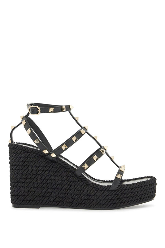 Valentino Garavani Rockstud Wedge Sand