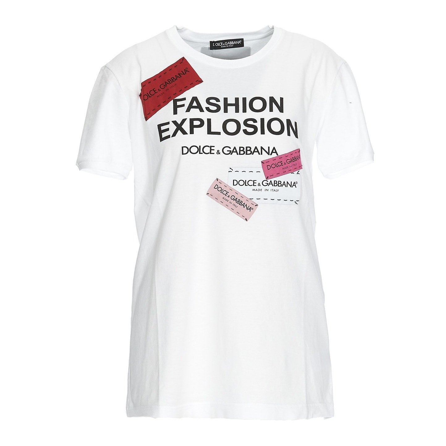 NWT Dolce & Gabbana White Fashion Explosion T-shirt  IT 36