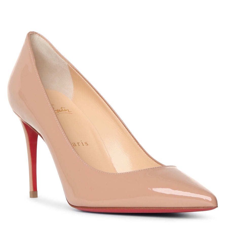 Christian Louboutin  Kate 85MM Patent Leather Pumps Nude