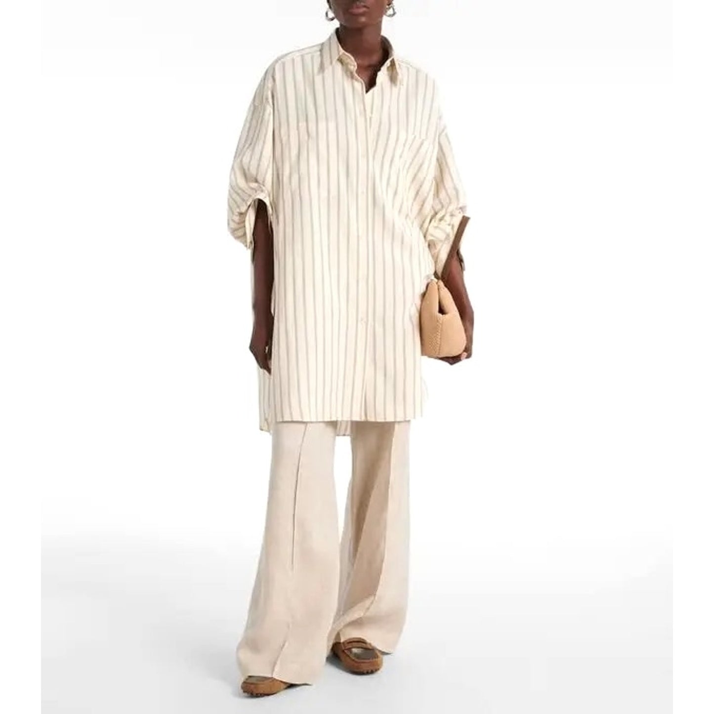 Brunello Cucinelli Monili Suede Driving Mules Brown