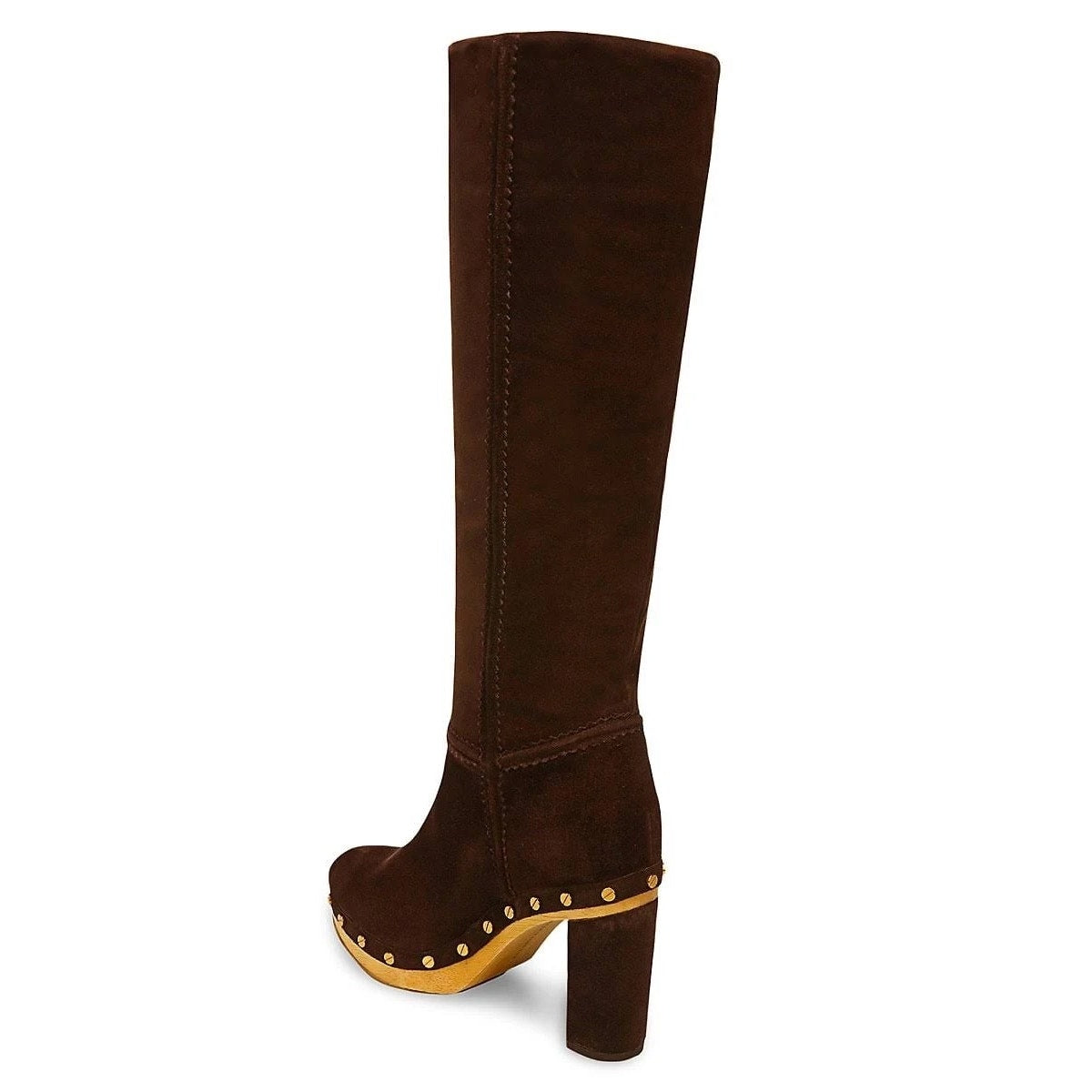 Veronica Beard Glendale Block heel Clog Knee Boots Brown