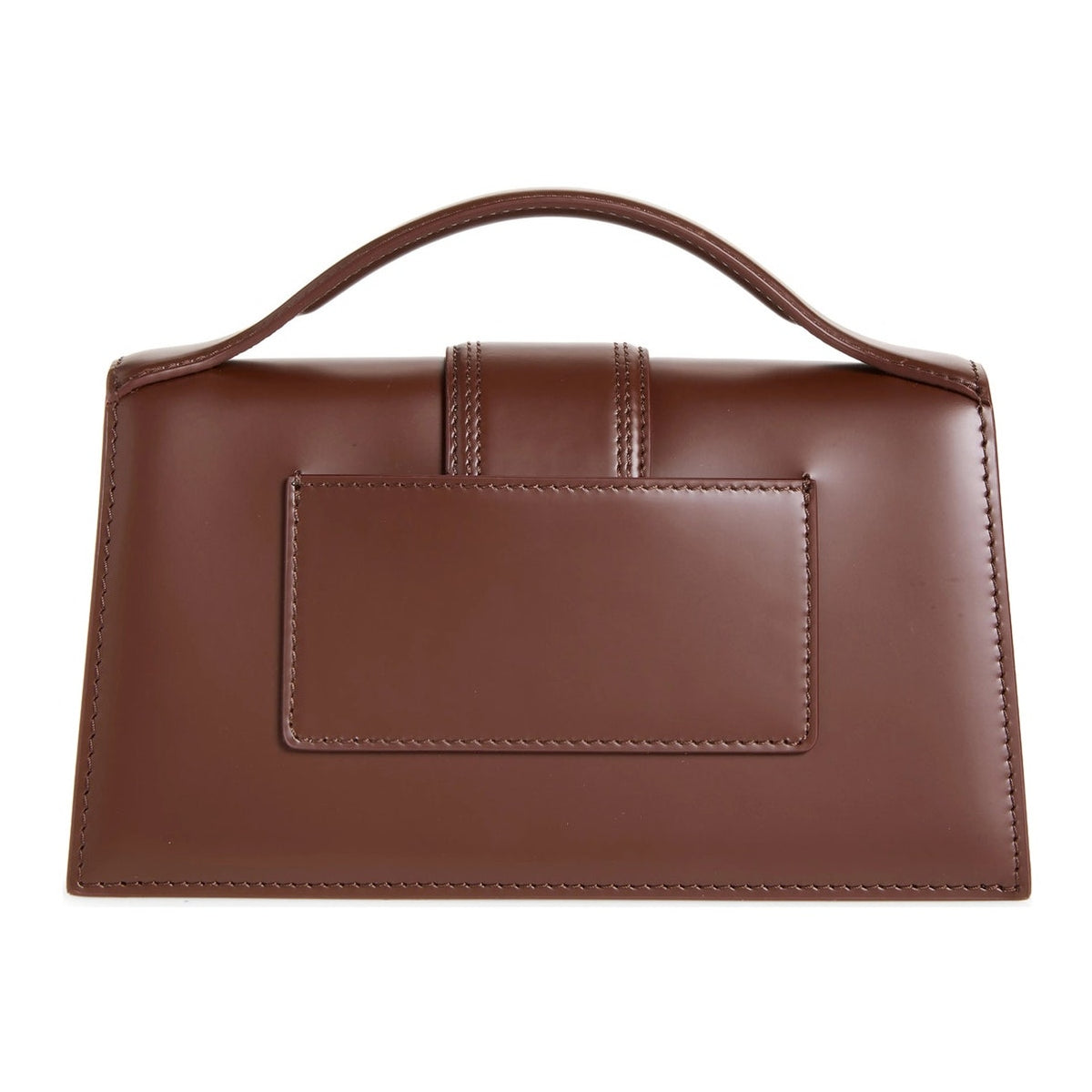 NWT Jacquemus Le Grand Bambino Leather Crossbody Bag Brown Gold Logo