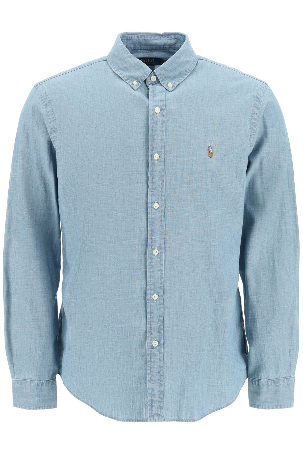 Polo Ralph Lauren Slim Fit Shirt In Stone-Washed Chambray