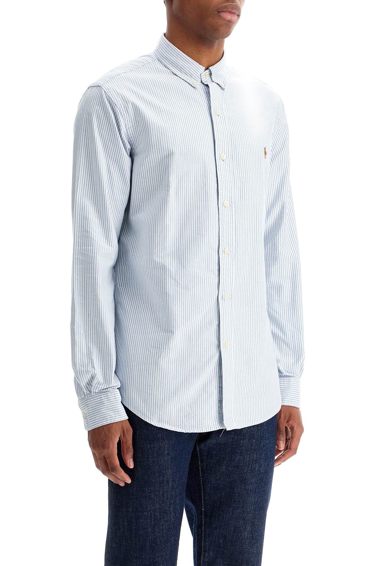 Polo Ralph Lauren Slim Fit Shirt In Striped Oxford Cotton