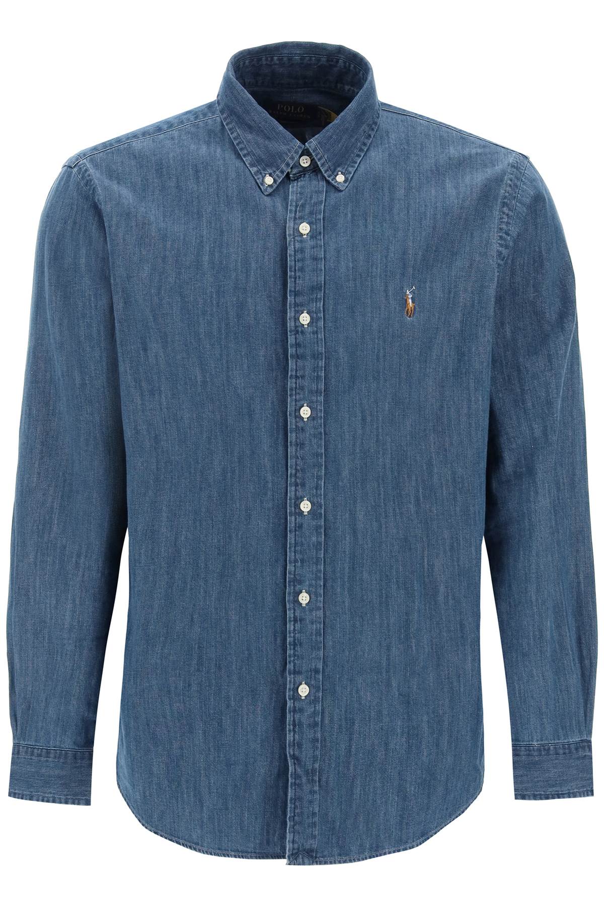 Polo Ralph Lauren Custom Fit Shirt In Lightweight Denim