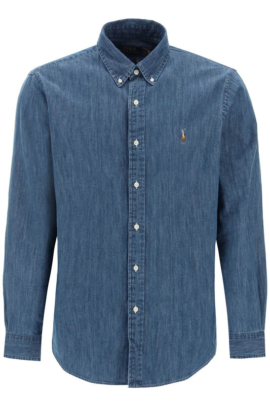 Polo Ralph Lauren Custom Fit Shirt In Lightweight Denim