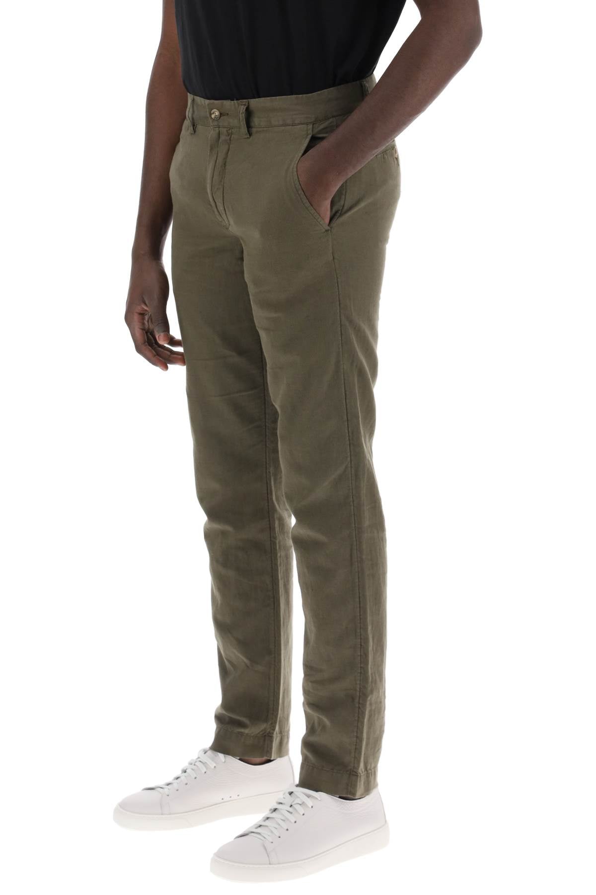 Polo Ralph Lauren Linen And Cotton Blend Pants For