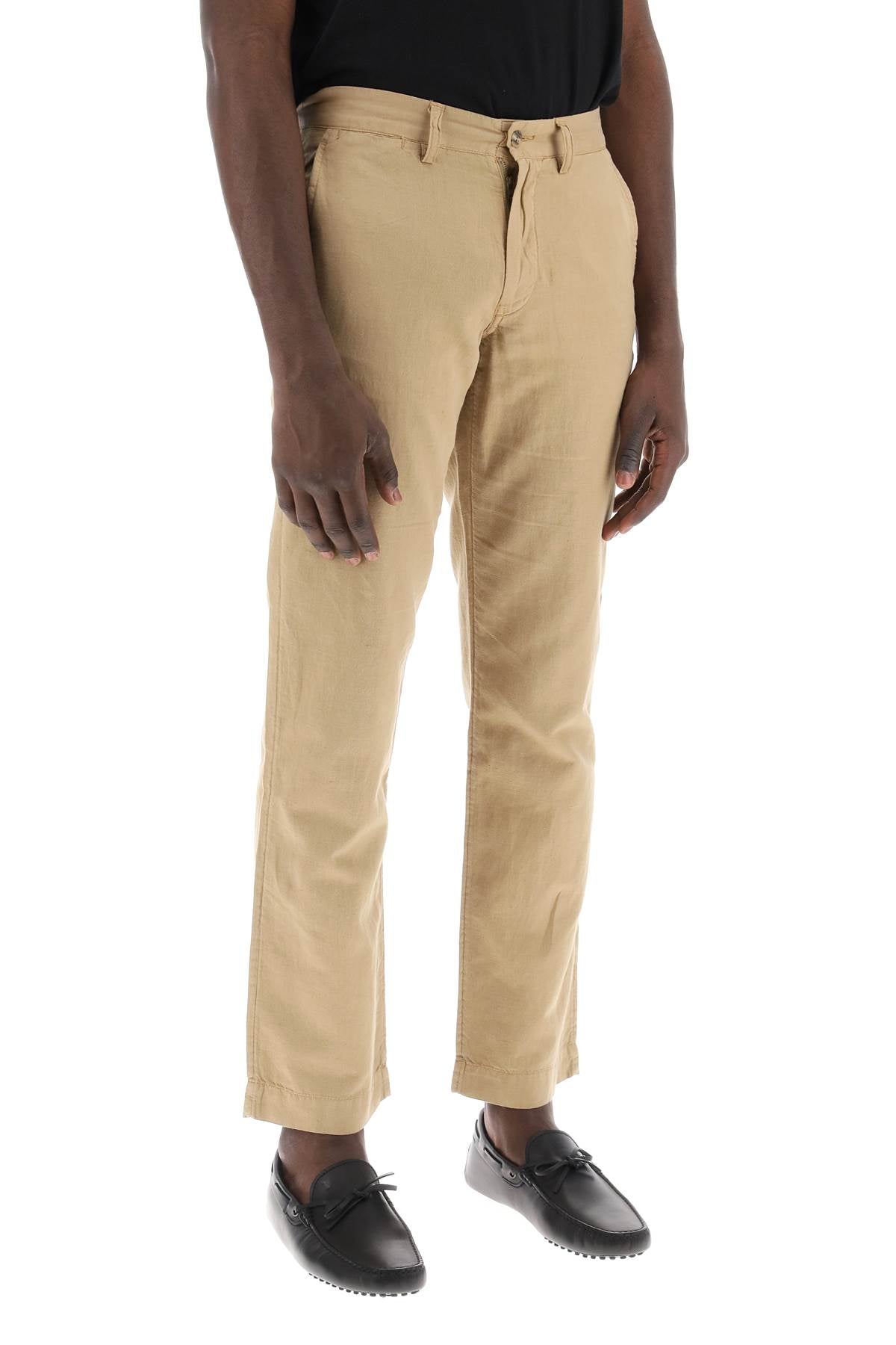 Polo Ralph Lauren Linen And Cotton Blend Pants For