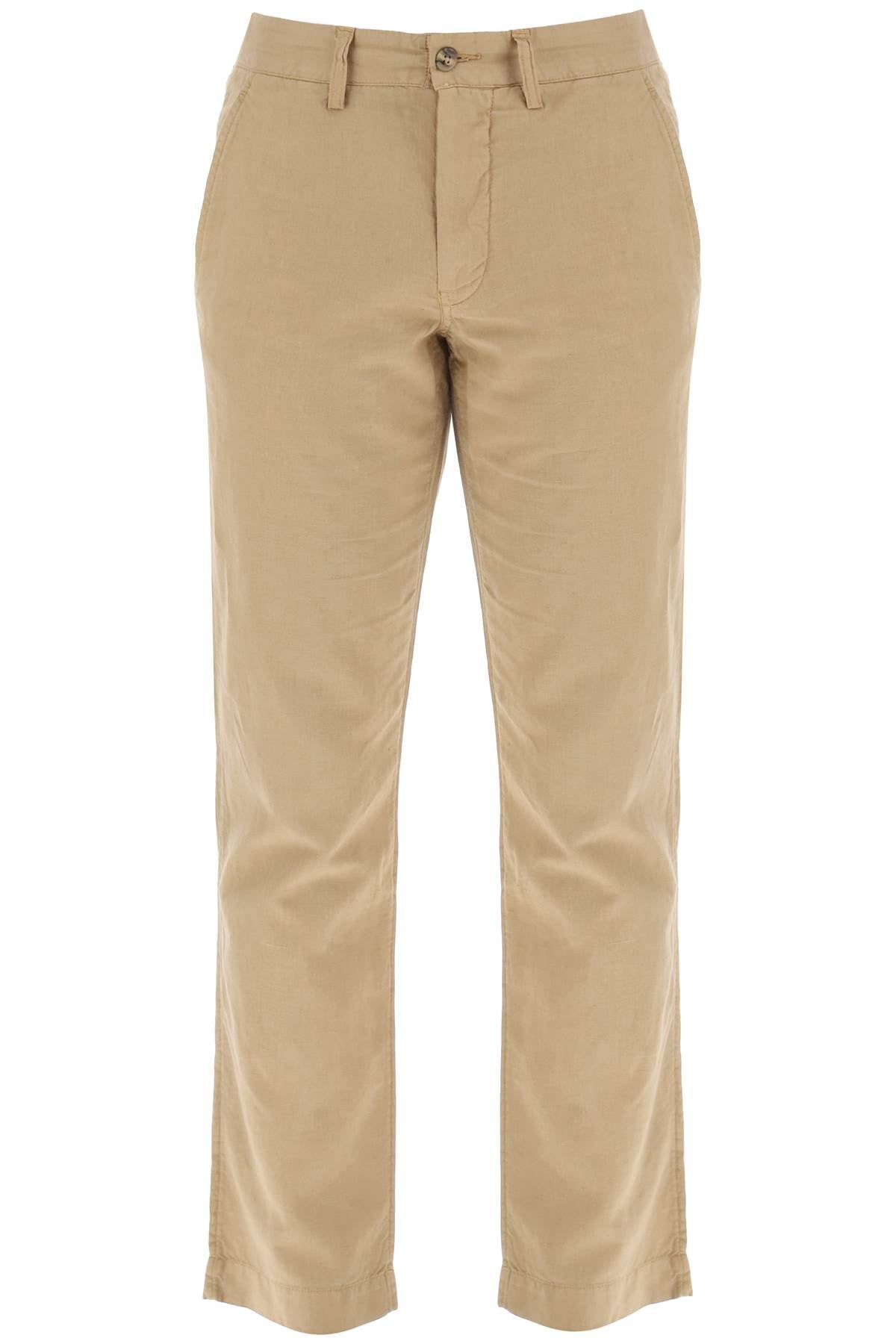 Polo Ralph Lauren Linen And Cotton Blend Pants For