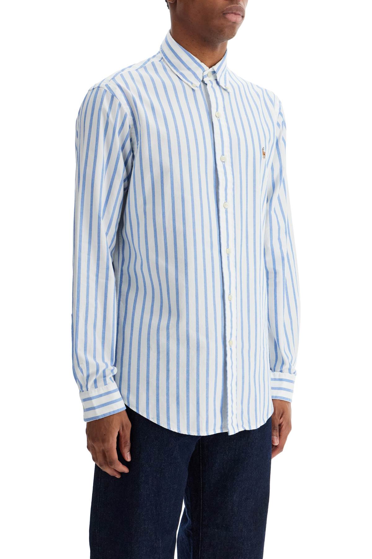 Polo Ralph Lauren Custom Fit Shirt In Striped Oxford