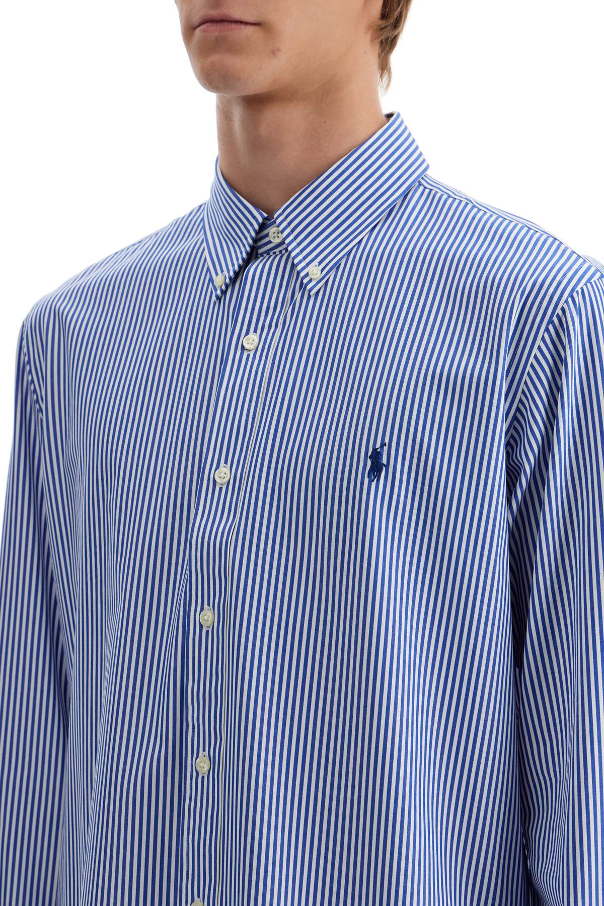 POLO RALPH LAUREN Camicia In Popeline Stretch A Righe