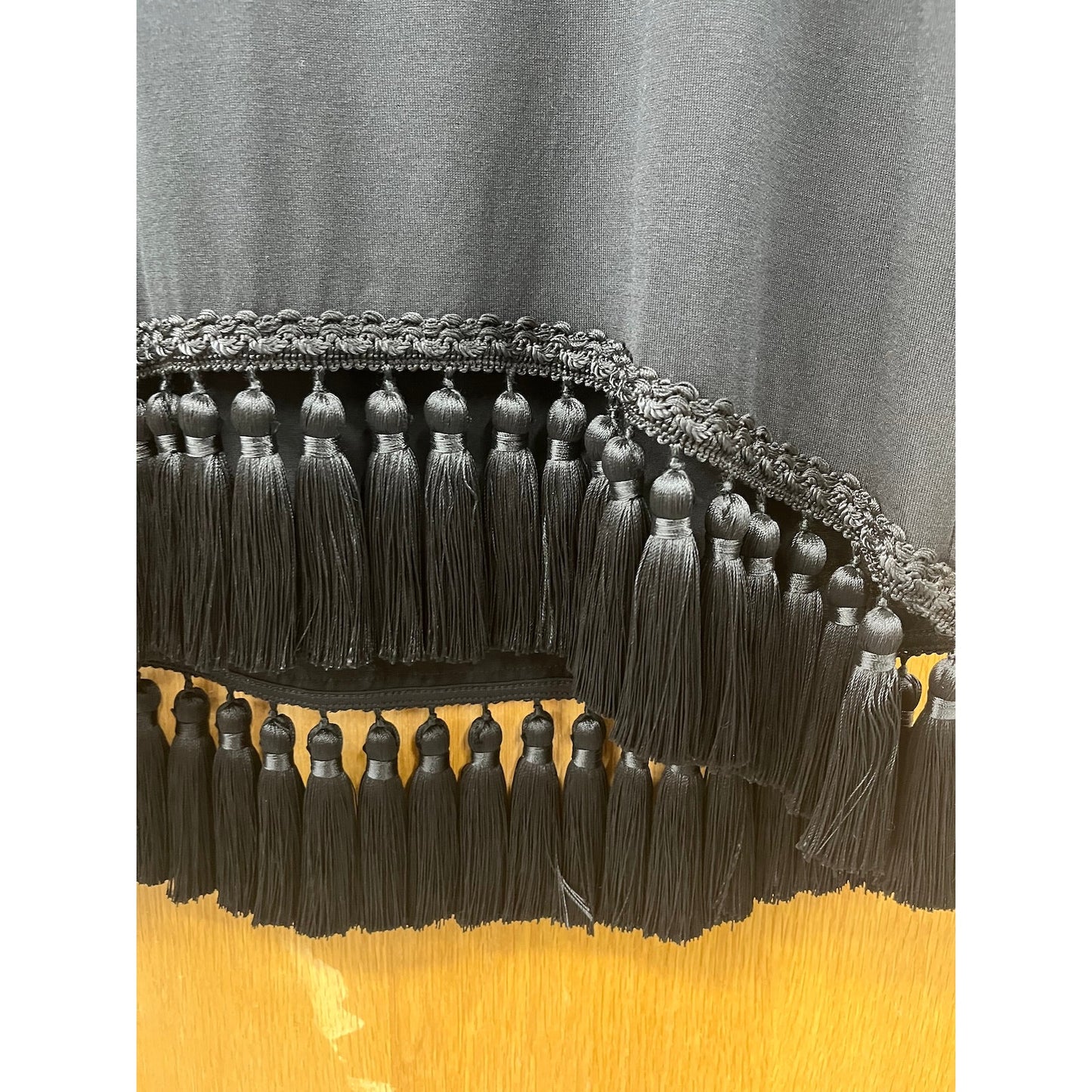 NWT Dolce & Gabbana Black Tassel Trimmings Jersey T-Shirt IT 38 XS