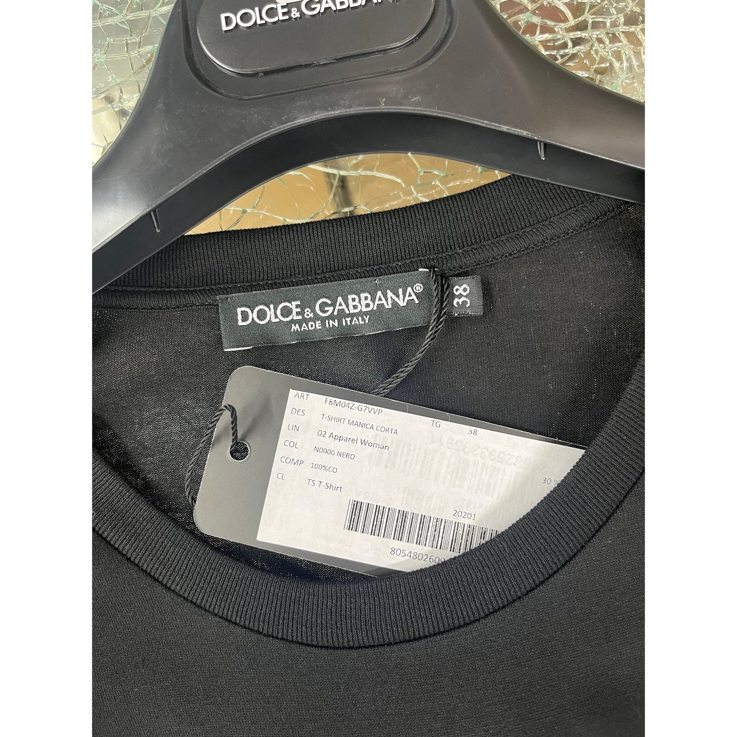 NWT Dolce & Gabbana Black Tassel Trimmings Jersey T-Shirt IT 38 XS