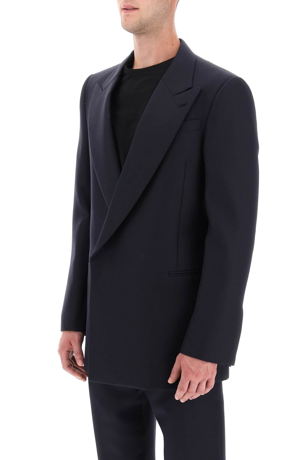 Alexander Mcqueen Wool And Mohair Double-Breasted Blazer