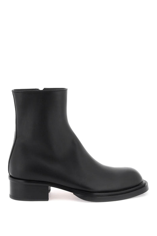 Alexander Mcqueen Cuban Stack Ankle Boots