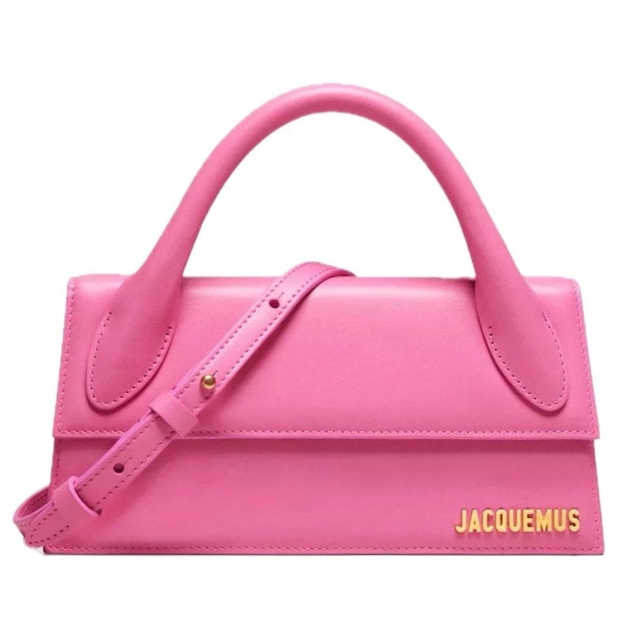JACQUEMUS Pink Les Classiques 'Le Chiquito long' top handle bag