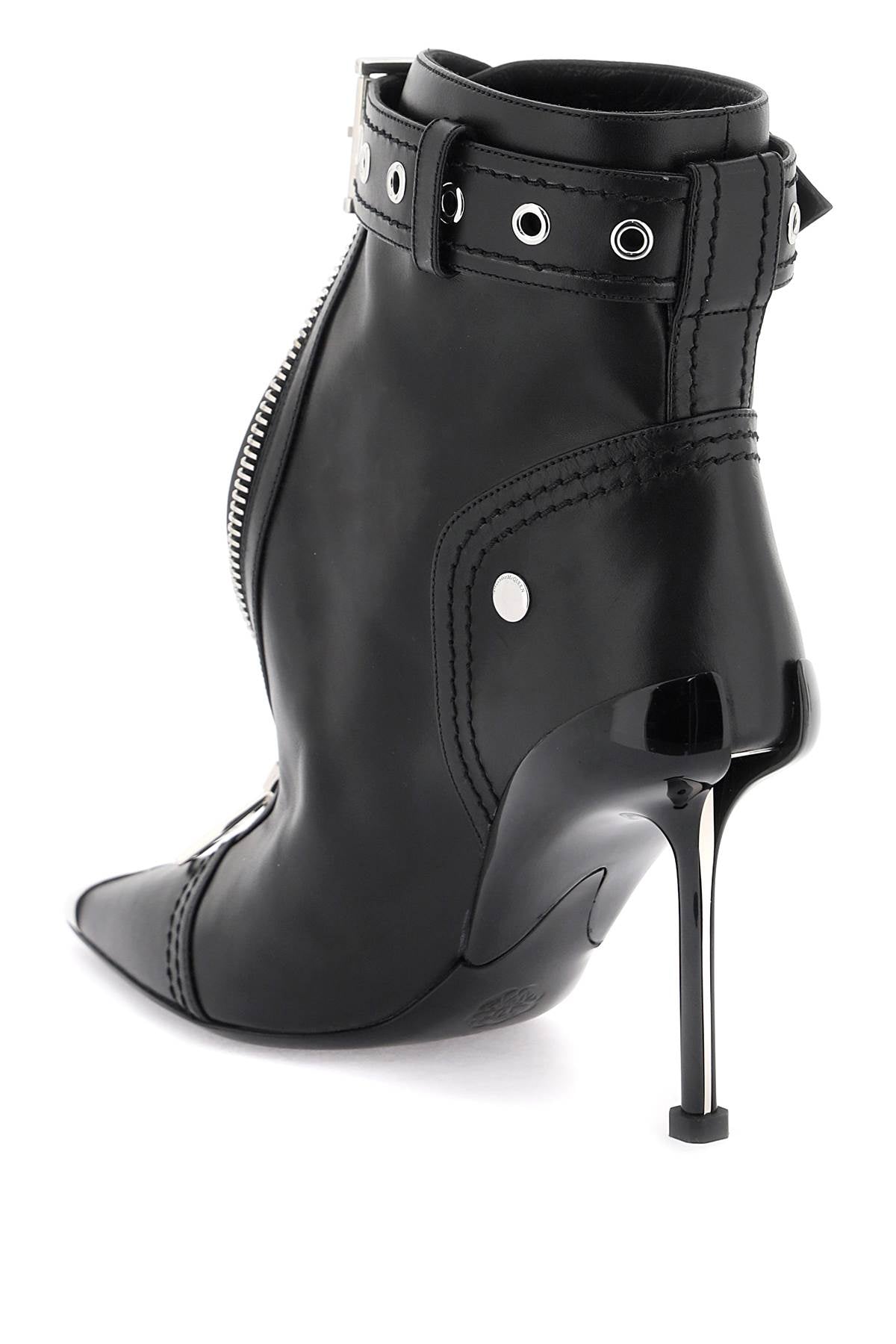 Alexander Mcqueen Slash Biker Ankle Boots