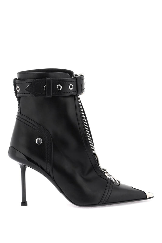 Alexander Mcqueen Slash Biker Ankle Boots