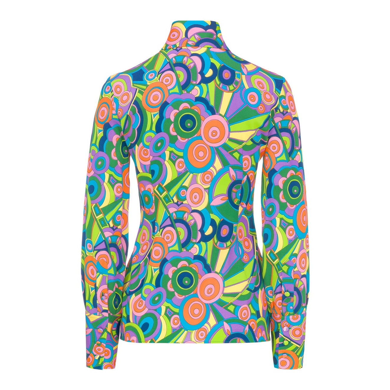 NWT Dolce & Gabbana Silk abstract Print Blouse Shirt Multicolor  IT 40 US S