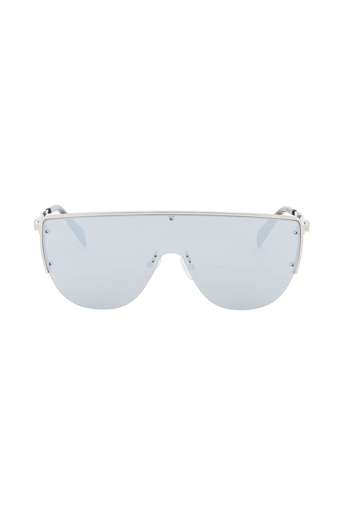 Alexander Mcqueen Sunglasses With Mirrored Lenses And Mask-Style Frame