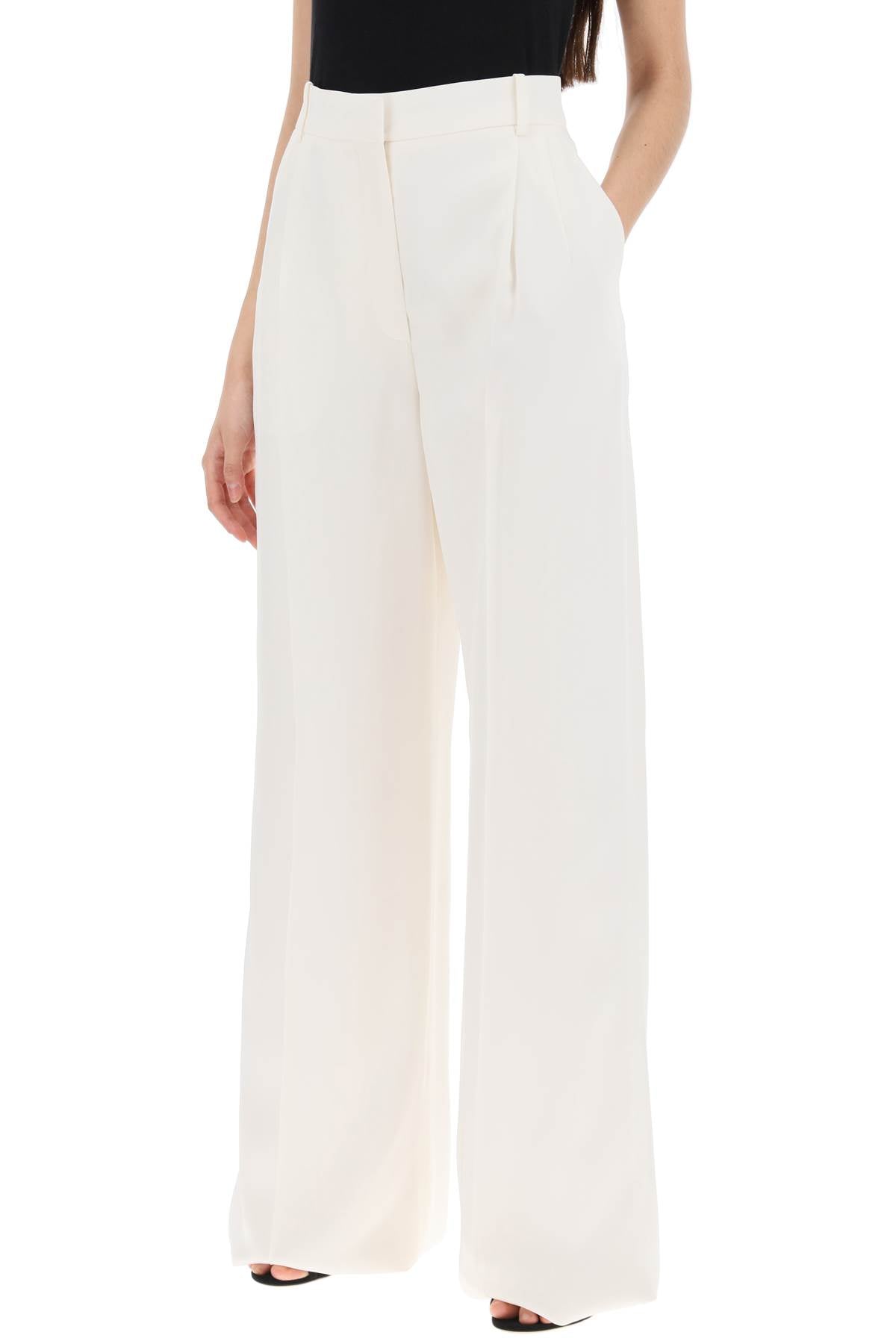 Alexander Mcqueen Double Pleated Palazzo Pants With